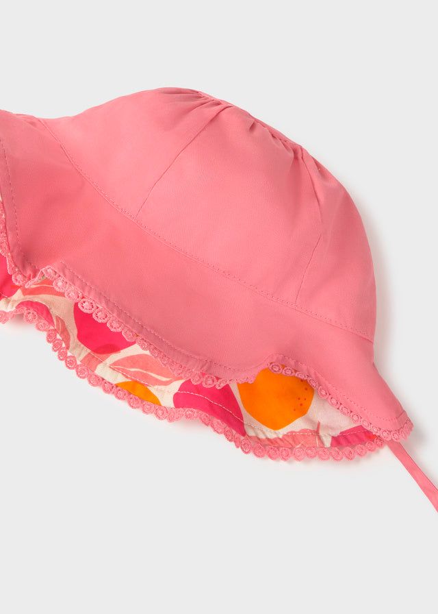 Cappello reversibile neonata Mayoral fantasia arancio e geranio Mayoral 44 (6-9 Mesi)