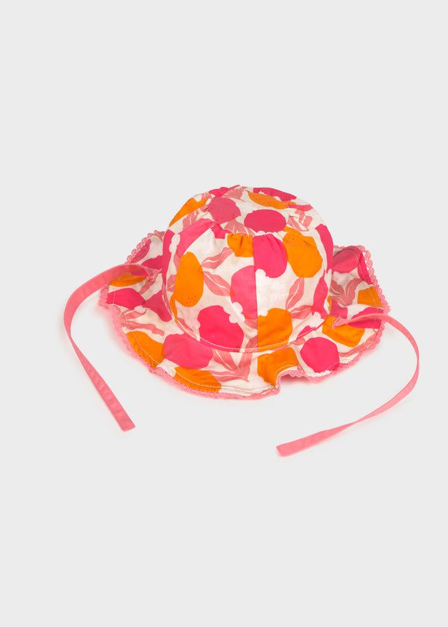 Cappello reversibile neonata Mayoral fantasia arancio e geranio Mayoral 44 (6-9 Mesi)
