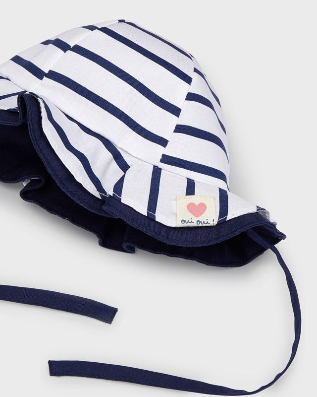 Cappello reversibile neonata Mayoral righe blu - ErreGiModaBimbo
