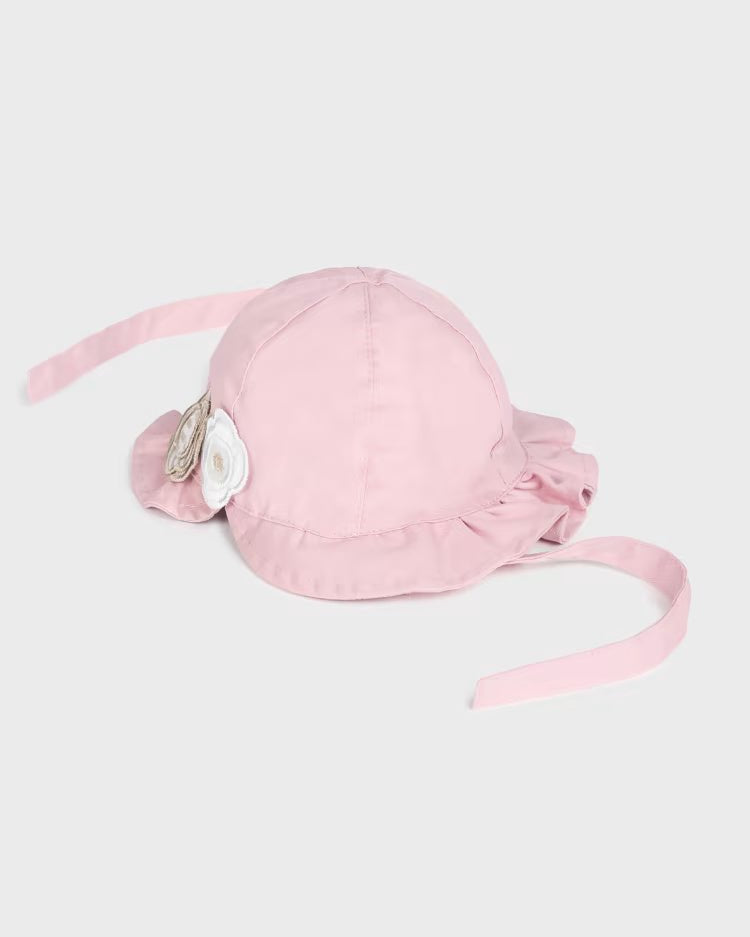 Cappello rosa con applicazione floreale neonata Mayoral - ErreGiModaBimbo