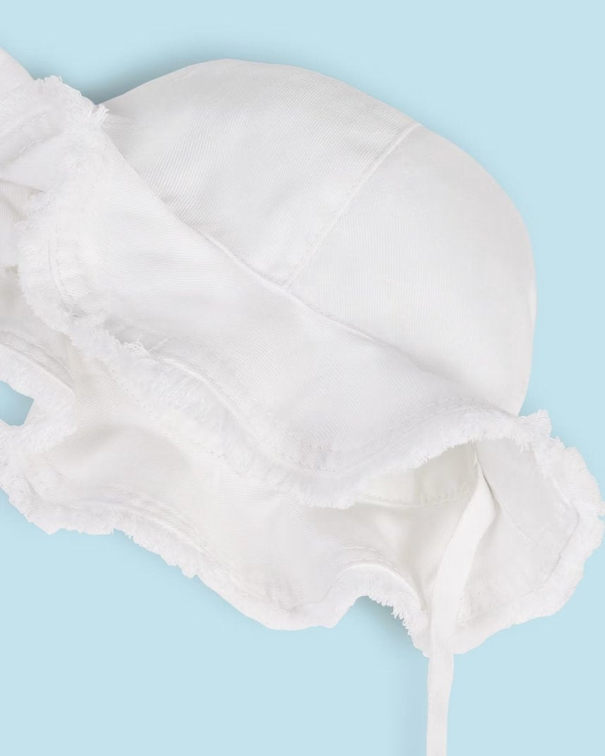 Cappello sfrangiato cotone neonata Mayoral Newborn bianco Mayoral Bianco