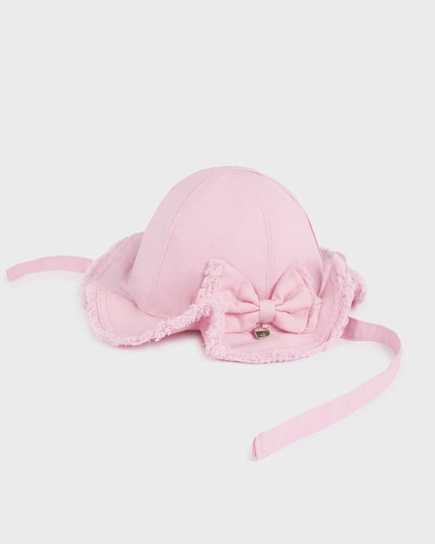 Cappello sfrangiato cotone neonata Mayoral Newborn rosa Mayoral Bianco