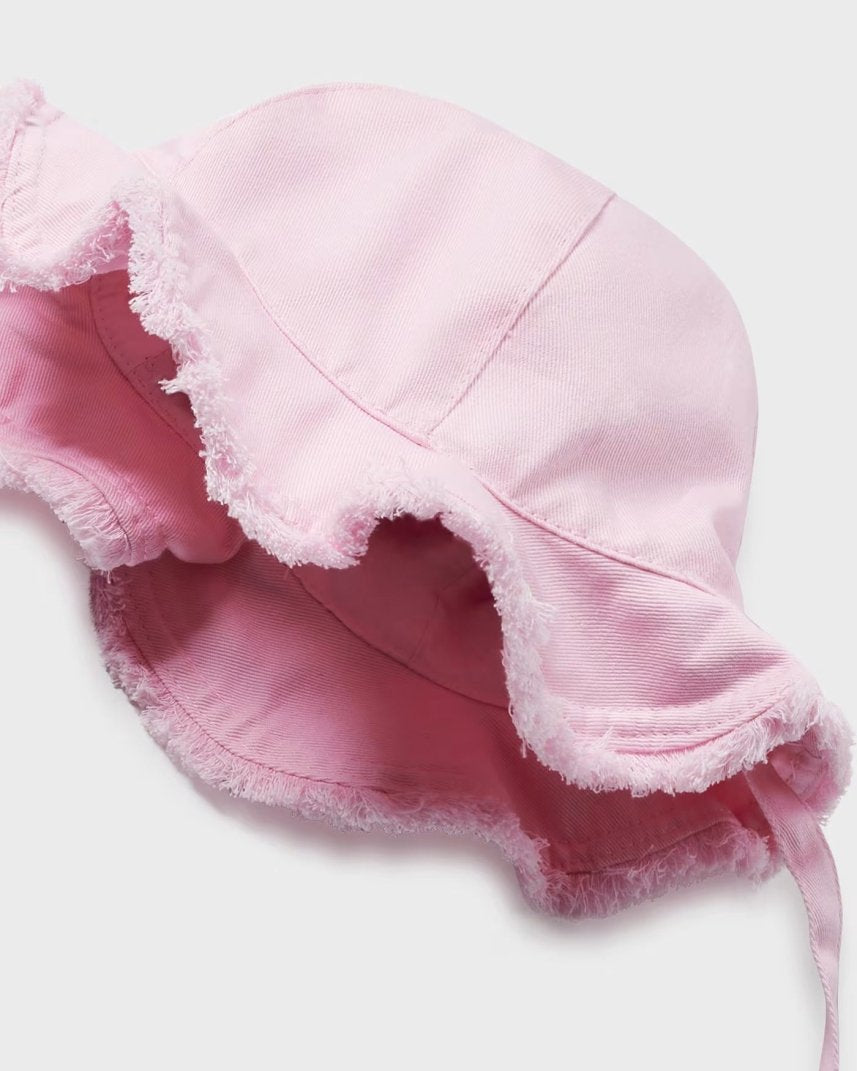 Cappello sfrangiato cotone neonata Mayoral Newborn rosa Mayoral Bianco