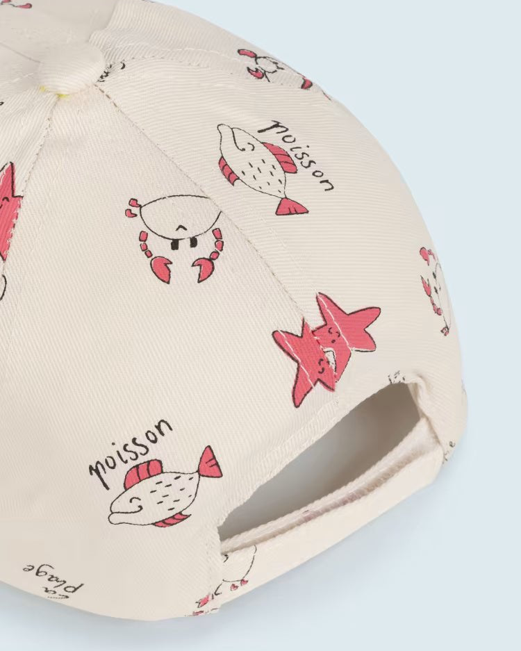 Cappello stampa rosso mare cotone neonato Mayoral - ErreGiModaBimbo