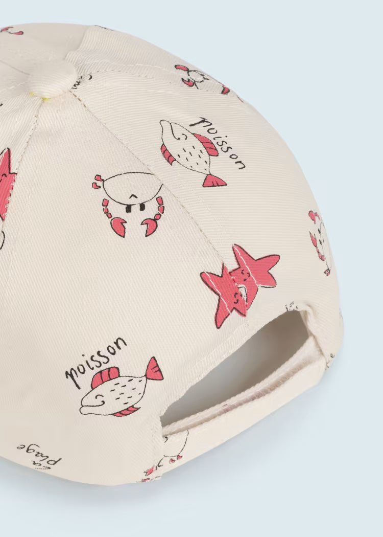 Cappello stampa rosso mare cotone neonato Mayoral - ErreGiModaBimbo