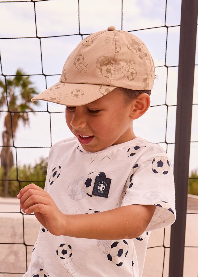Cappello stampato bambino Mayoral palloni da calcio beige Mayoral 51 (3-4 Anni)
