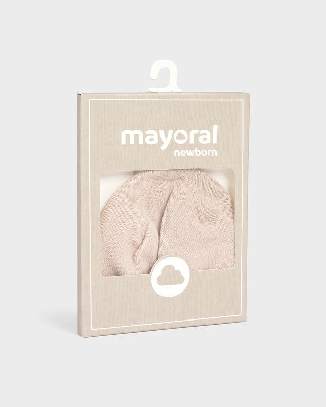 Cappello tricot neonati Mayoral Newborn filo cotone beige Mayoral 38 (0 Mesi)
