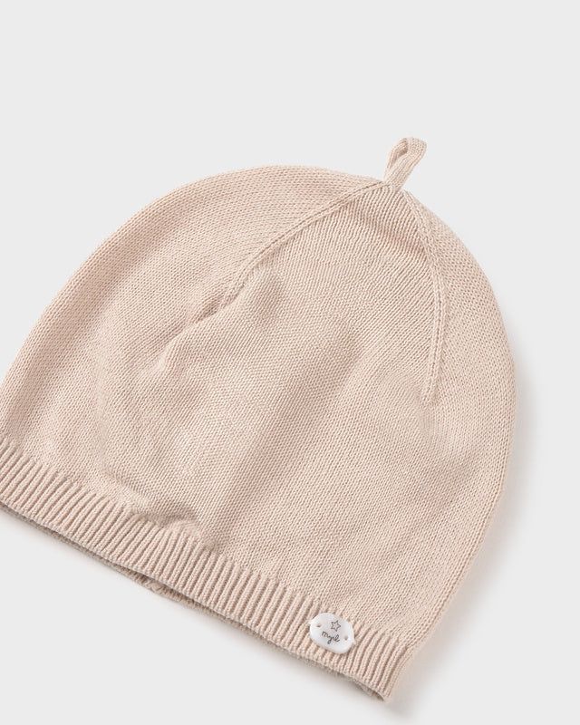 Cappello tricot neonati Mayoral Newborn filo cotone beige Mayoral 38 (0 Mesi)