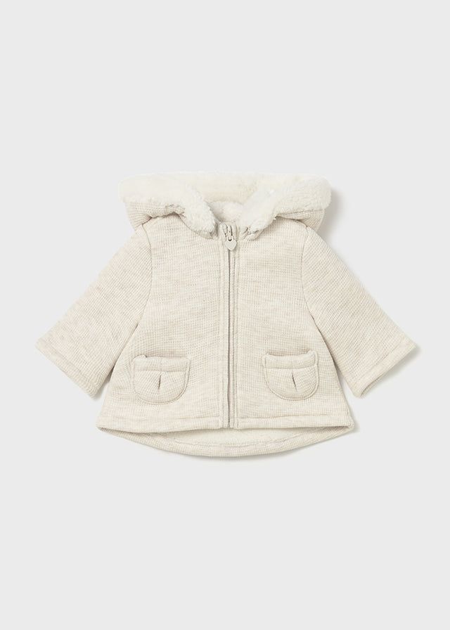 Cappotto fodera pellicciotto neonata Mayoral Newborn crema Mayoral 0-1 Mesi 55cm