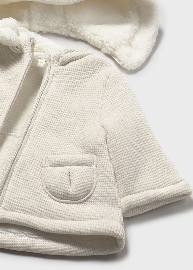 Cappotto fodera pellicciotto neonata Mayoral Newborn crema Mayoral 0-1 Mesi 55cm