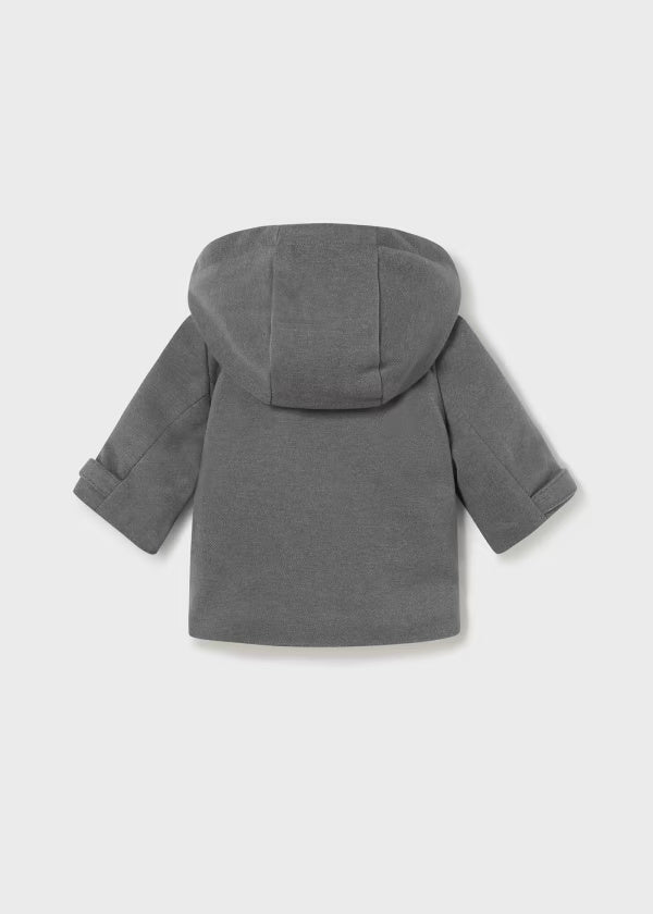 Cappotto grigio Trench con cappuccio neonato Mayoral Newborn - ErreGiModaBimbo