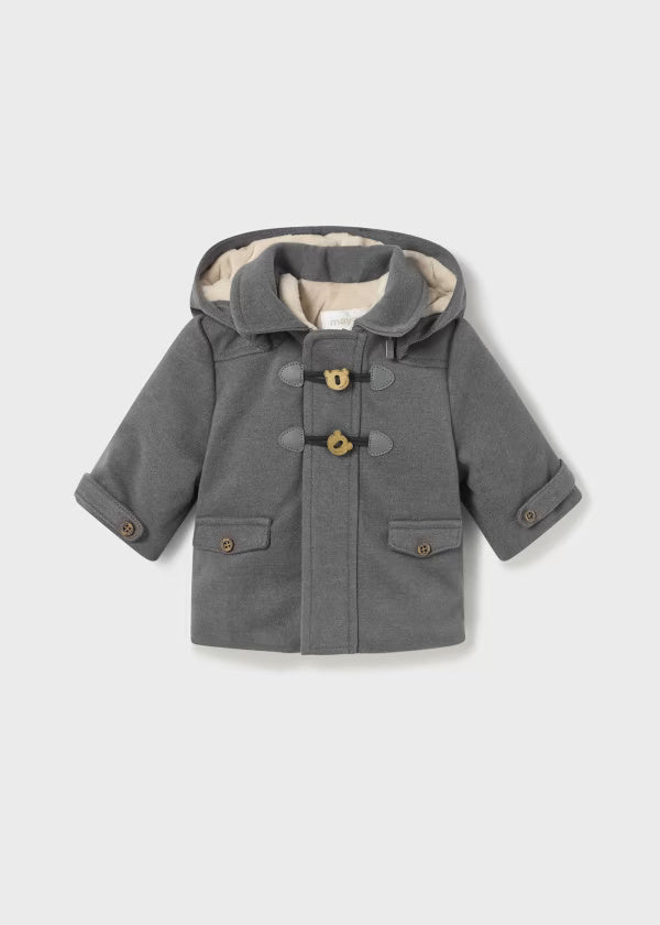 Cappotto grigio Trench con cappuccio neonato Mayoral Newborn - ErreGiModaBimbo