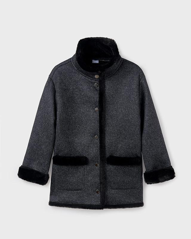 Cappotto invernale ragazza Mayoral nero pellicciotto Mayoral 8 Anni 128cm