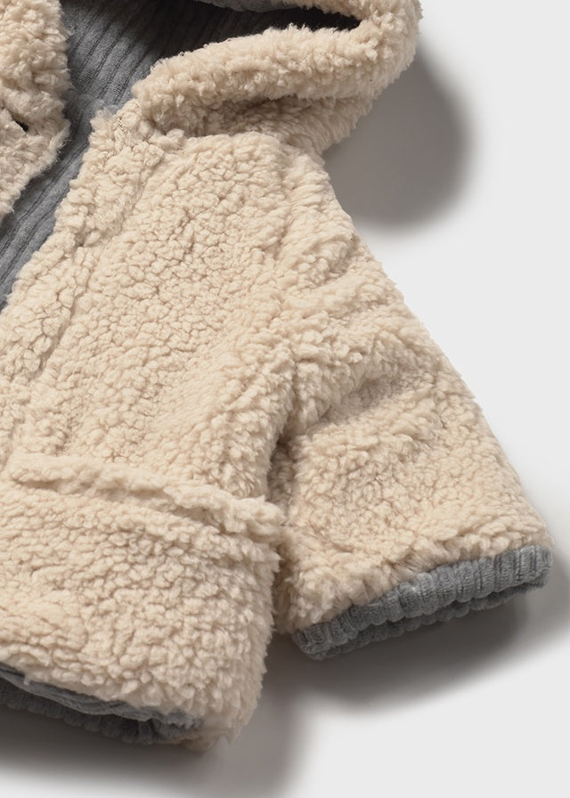 Cappotto reversibile neonato Mayoral Newborn grigio -beige Mayoral 0-1 Mesi 55cm