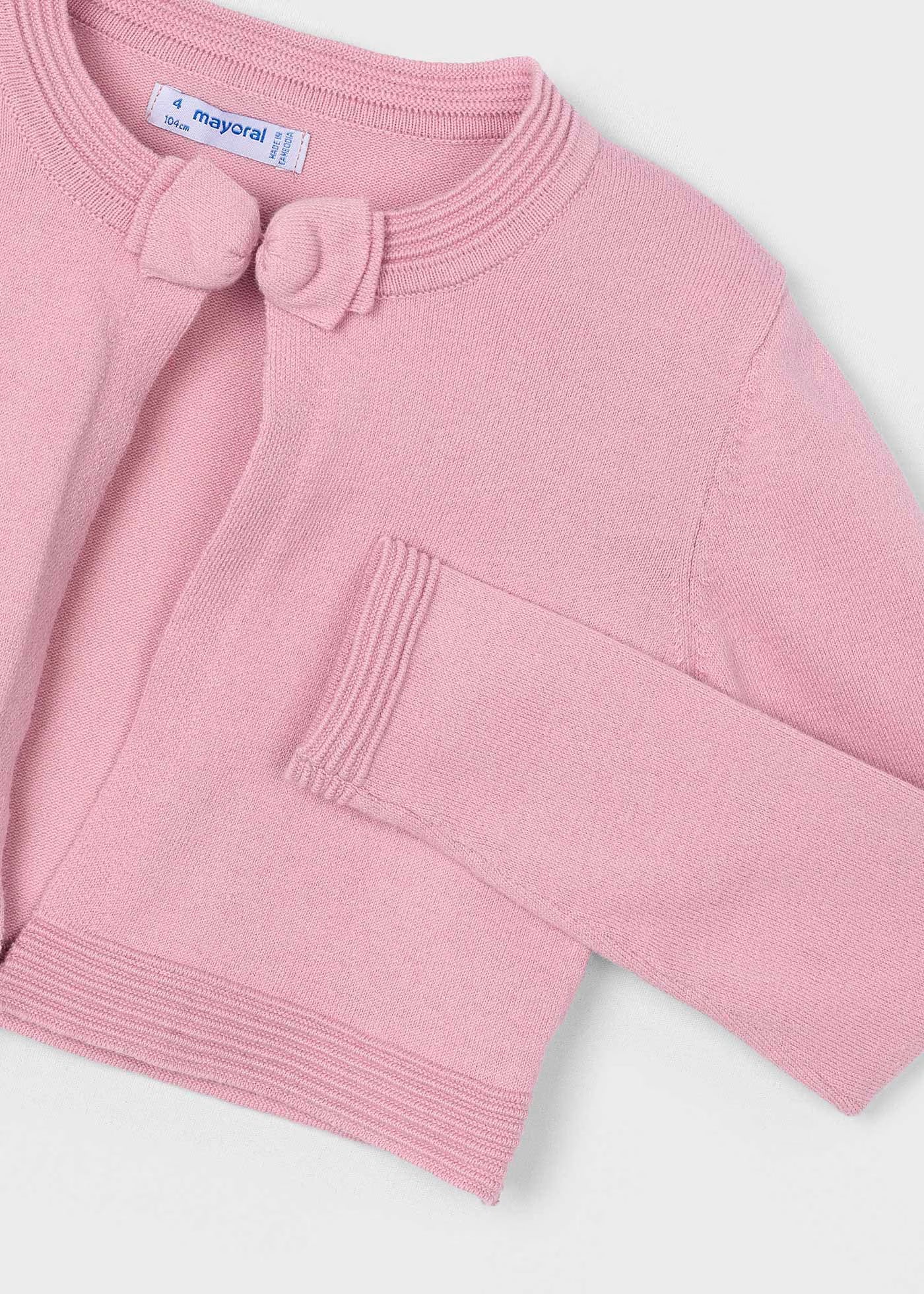 Cardigan basico in maglia bambina Mayoral rosato Mayoral Rosa
