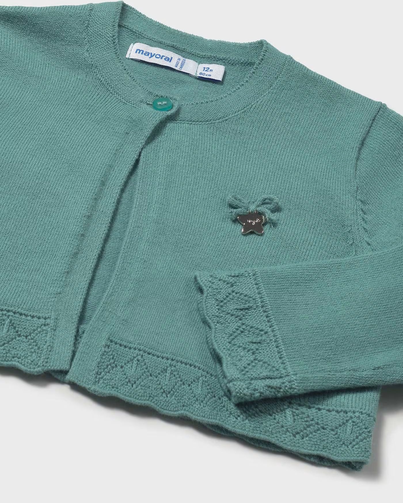 Cardigan basico tricot neonata Mayoral smeraldo Mayoral 6 Mesi 68cm