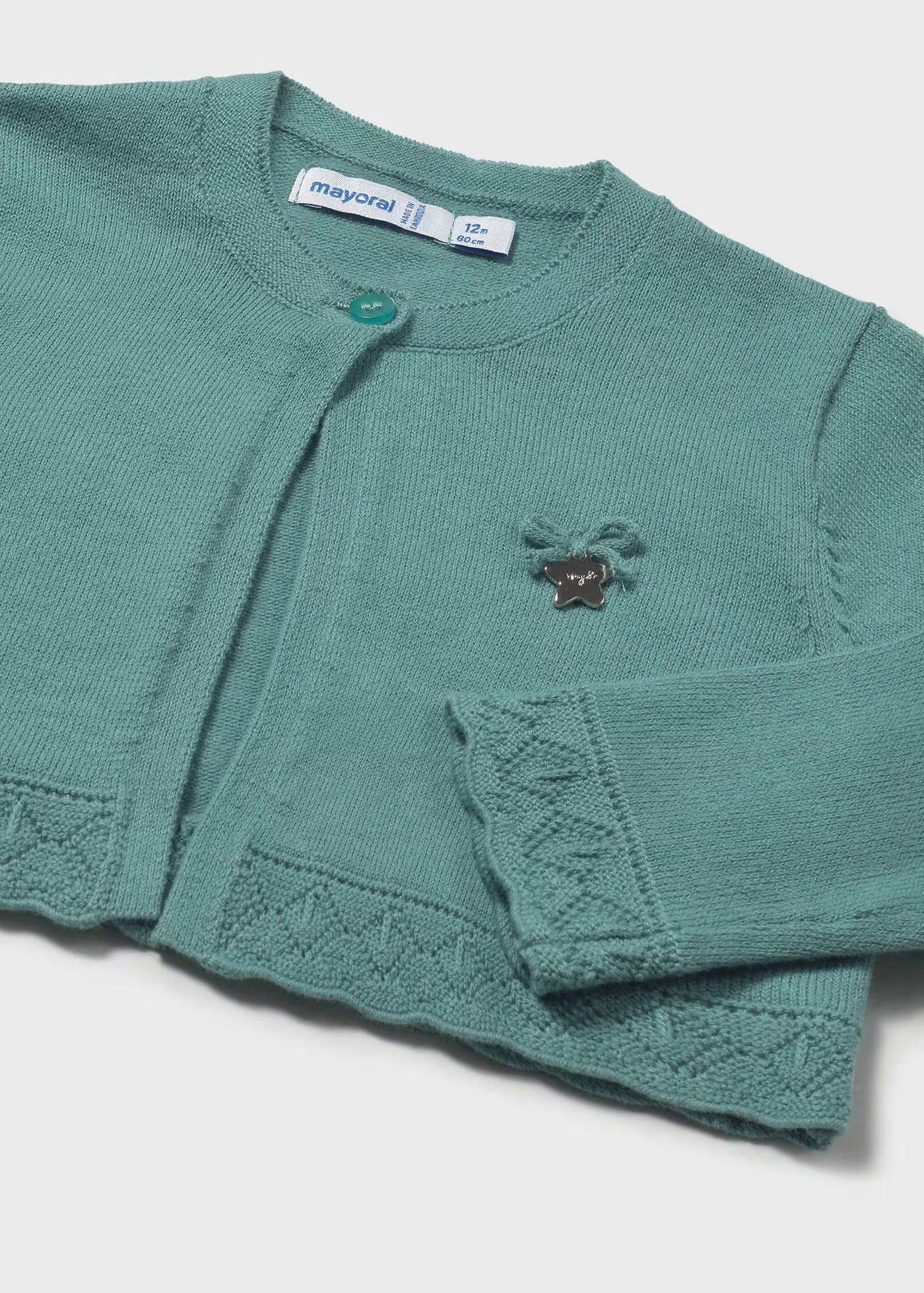 Cardigan basico tricot neonata Mayoral smeraldo Mayoral 6 Mesi 68cm