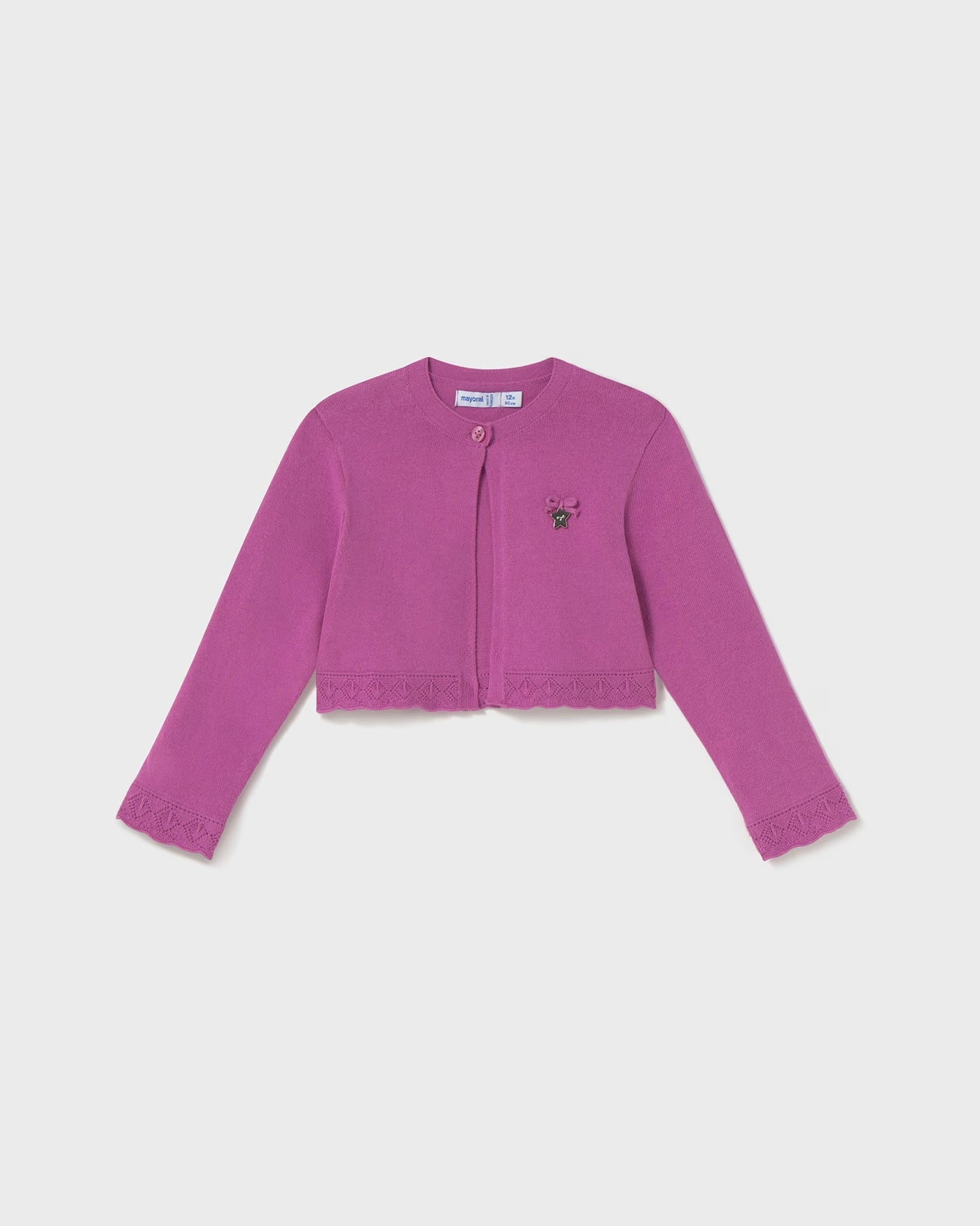 Cardigan basico tricot neonata Mayoral malva Mayoral 6 Mesi 68cm