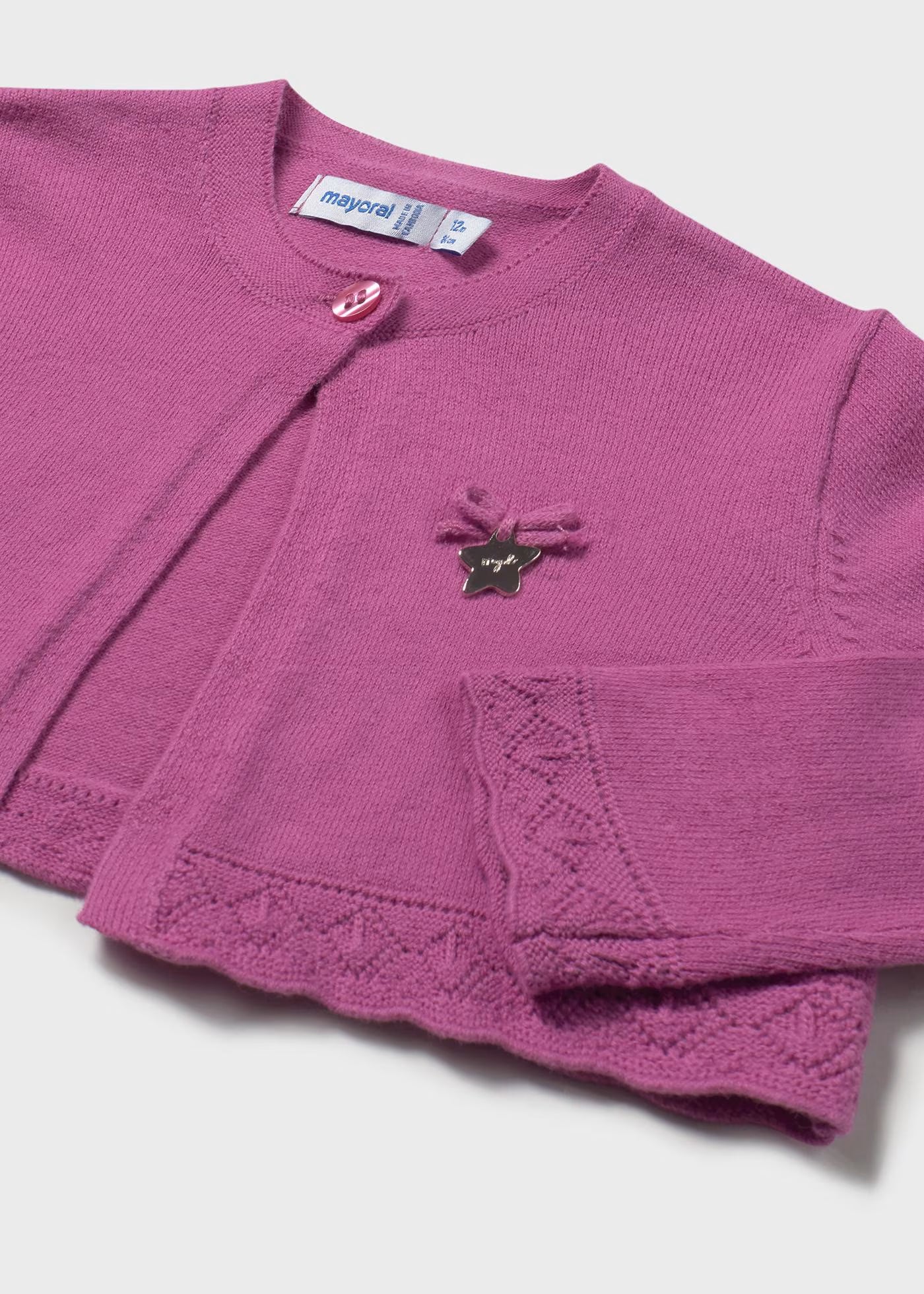 Cardigan basico tricot neonata Mayoral malva Mayoral 6 Mesi 68cm