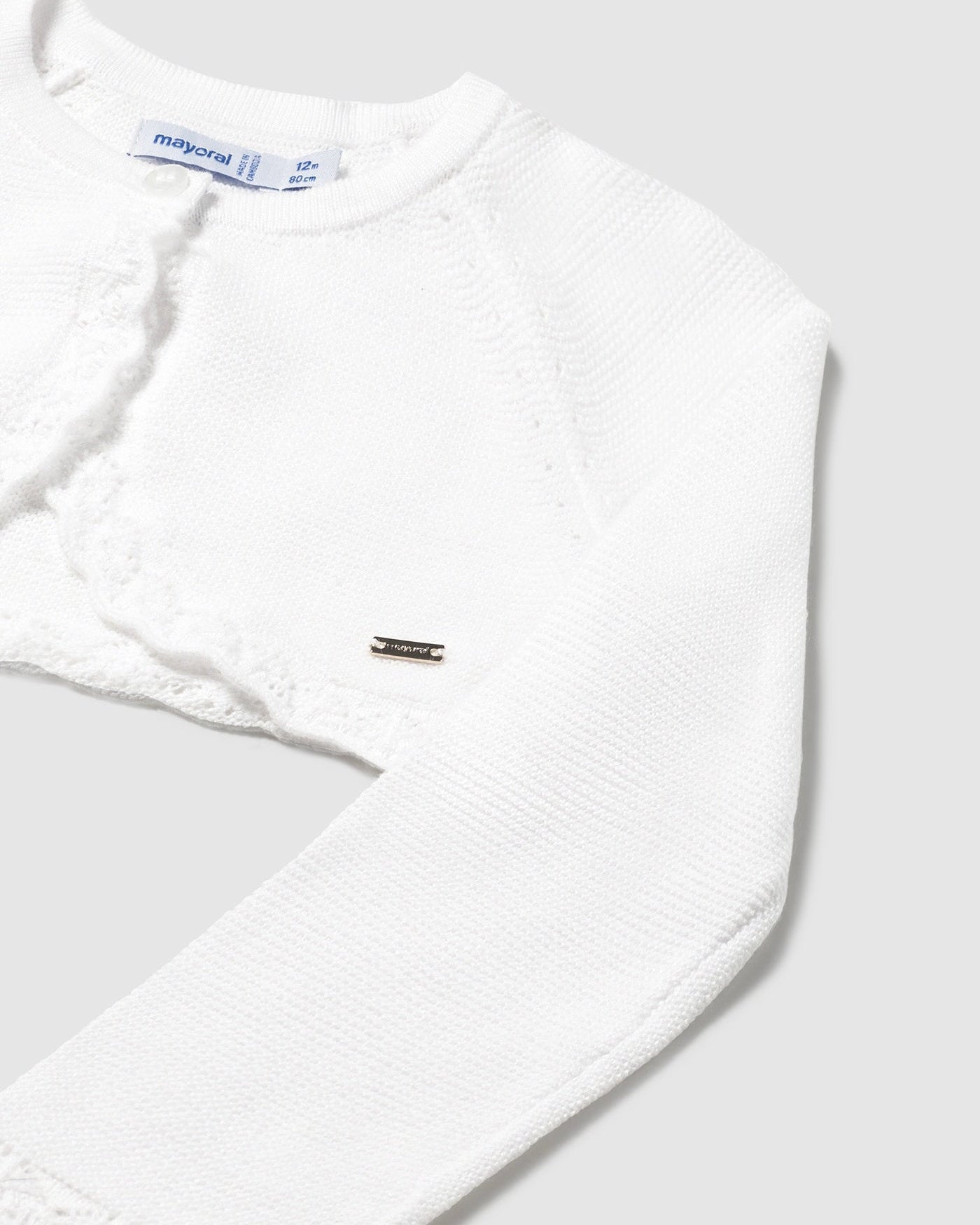 Cardigan bolerino basico tricot neonata Mayoral bianco Mayoral Bianco