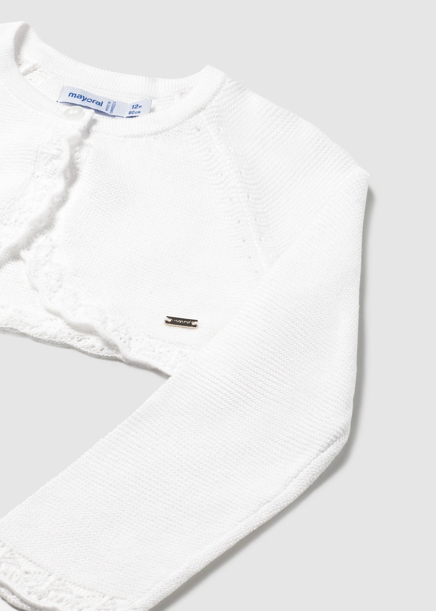 Cardigan bolerino basico tricot neonata Mayoral bianco Mayoral Bianco