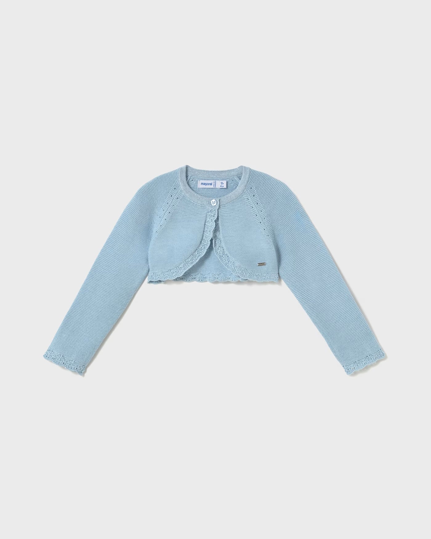 Cardigan bolerino basico tricot neonata Mayoral azzurro cielo Mayoral Azzurro