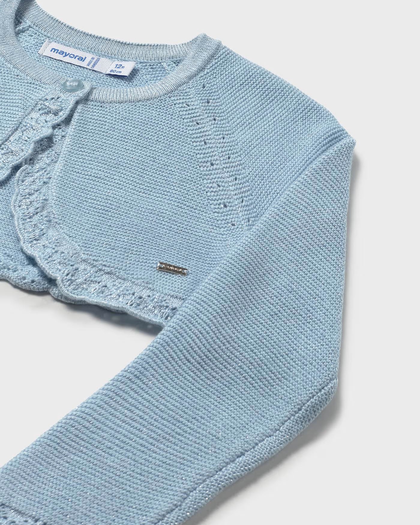 Cardigan bolerino basico tricot neonata Mayoral azzurro cielo Mayoral Azzurro