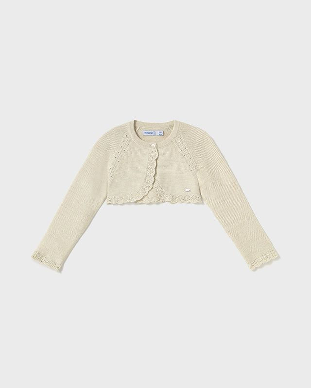 Cardigan bolerino basico tricot neonata Mayoral champagne Mayoral Champagne