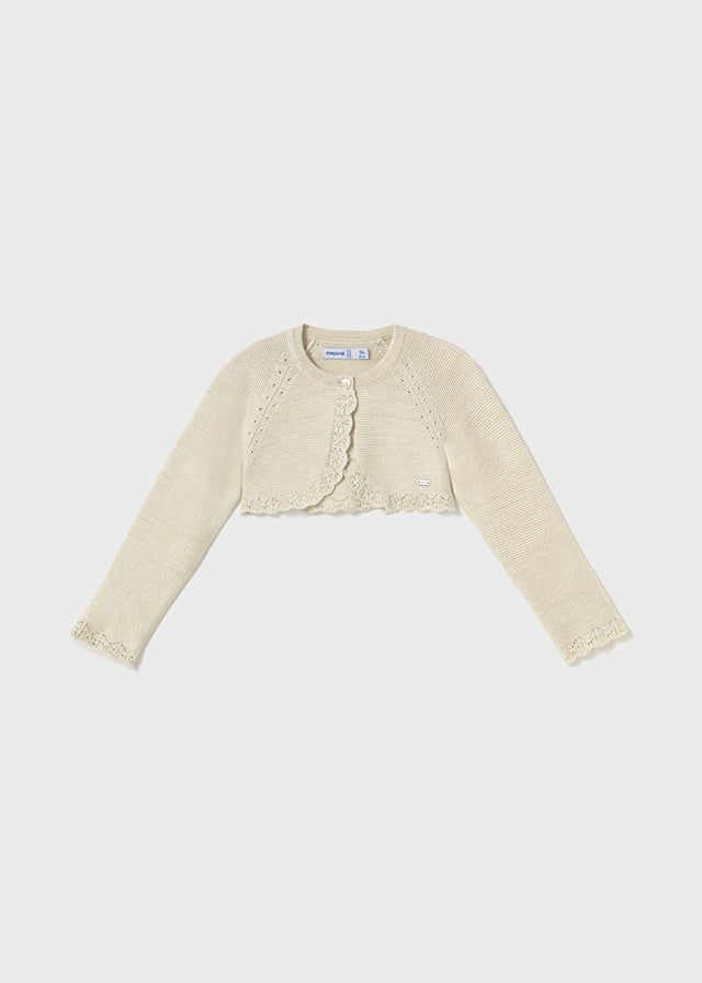 Cardigan bolerino basico tricot neonata Mayoral champagne Mayoral Champagne