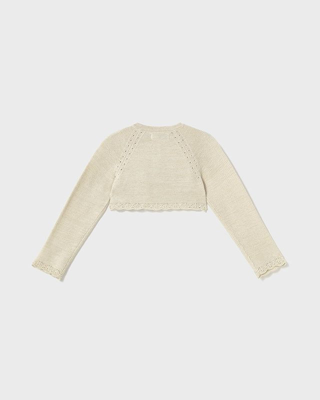 Cardigan bolerino basico tricot neonata Mayoral champagne Mayoral Champagne