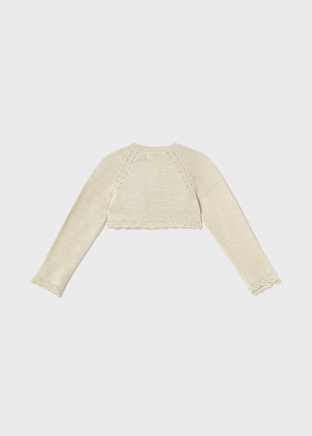 Cardigan bolerino basico tricot neonata Mayoral champagne Mayoral Champagne