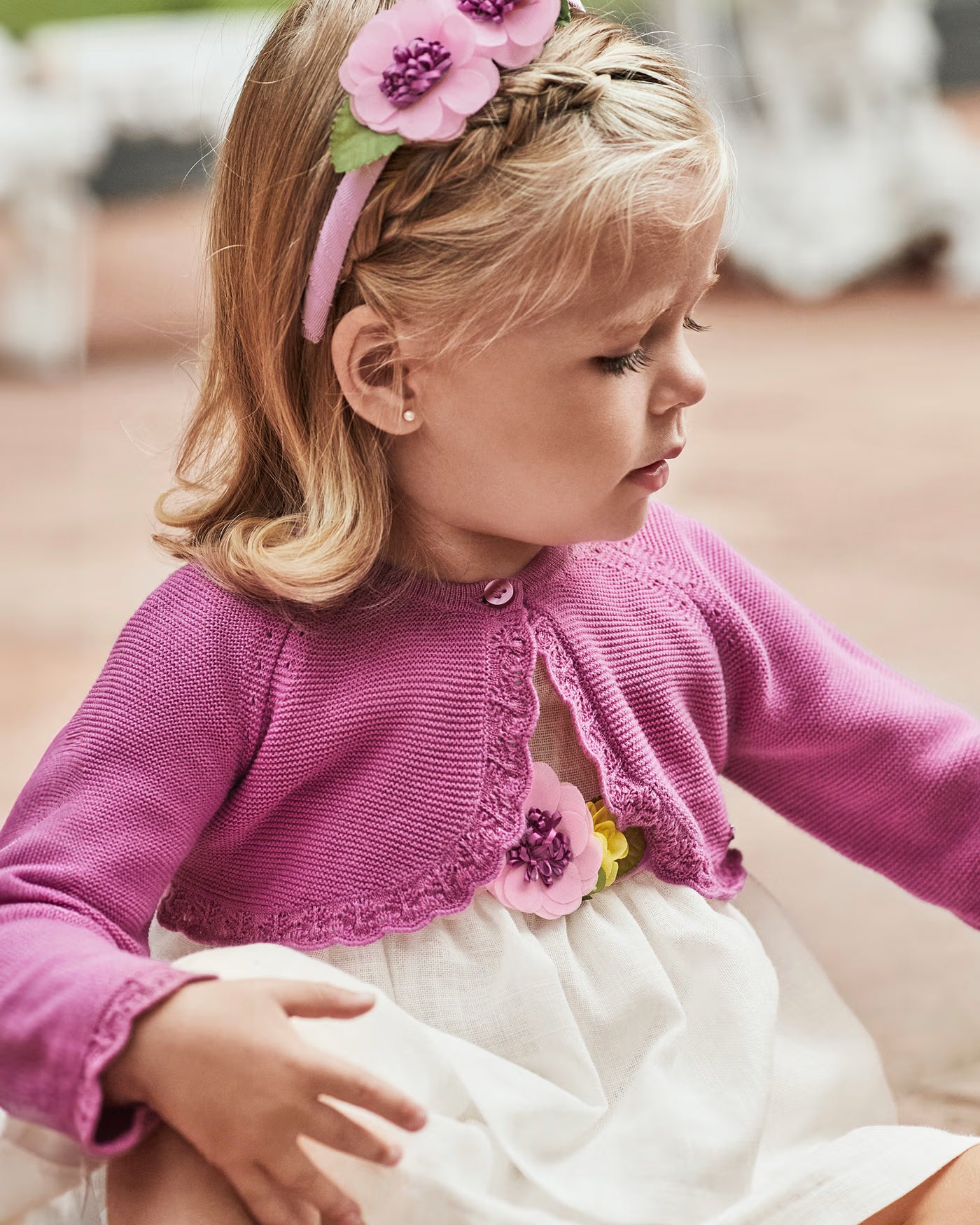 Cardigan bolerino basico tricot neonata Mayoral orchidea Mayoral Malva