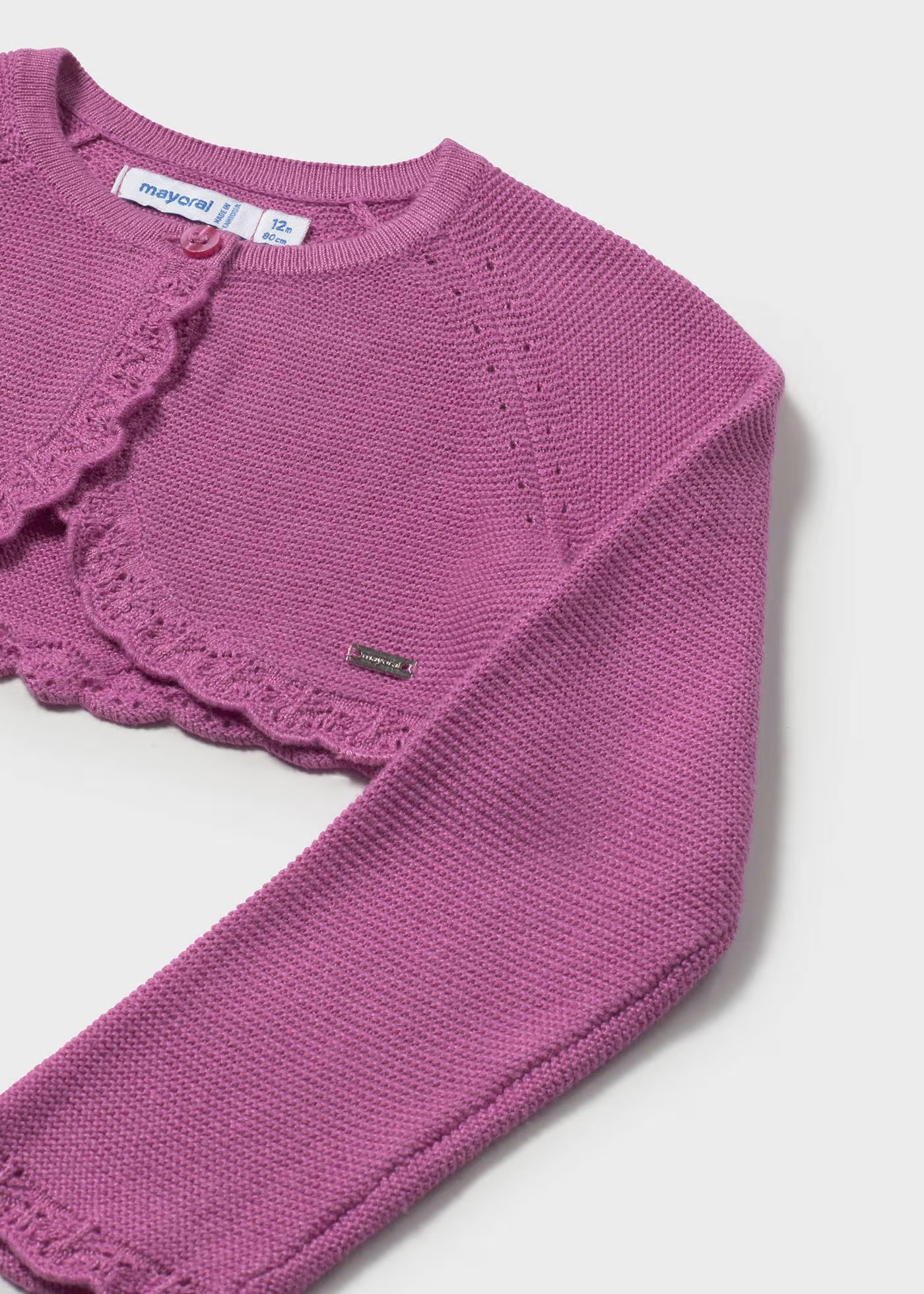 Cardigan bolerino basico tricot neonata Mayoral orchidea Mayoral Malva