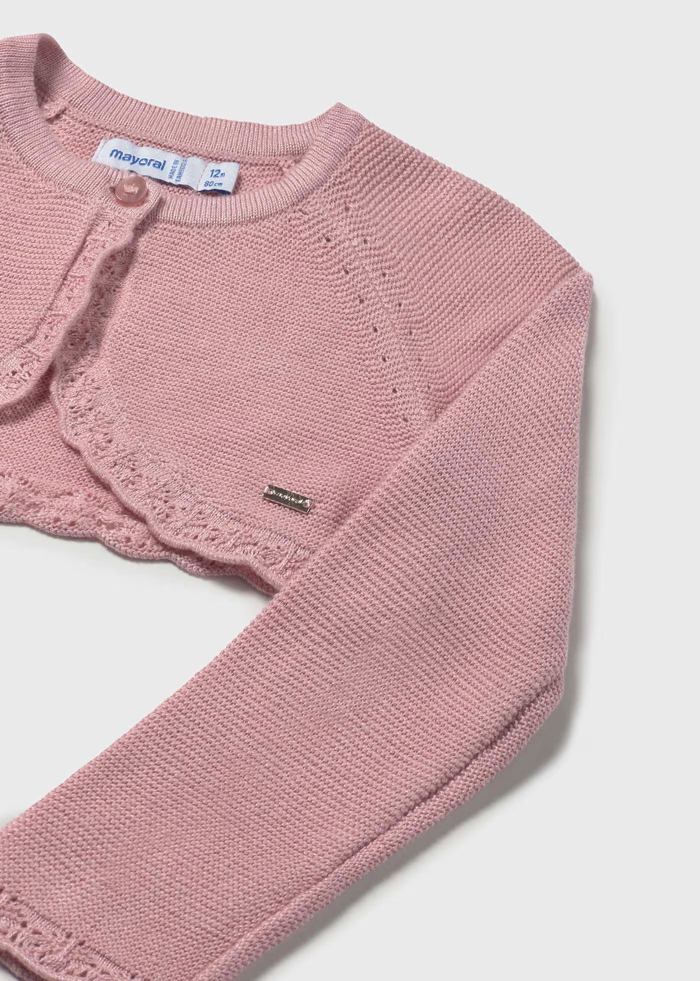 Cardigan bolerino basico tricot neonata Mayoral rosato Mayoral Rosato