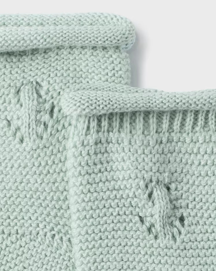 Cardigan con calzini Mayoral Newborn in filo di cotone verde - ErreGiModaBimbo