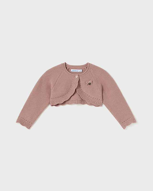 Cardigan coprispalle in maglia neonata Mayora rosa cipria Mayoral Rosa