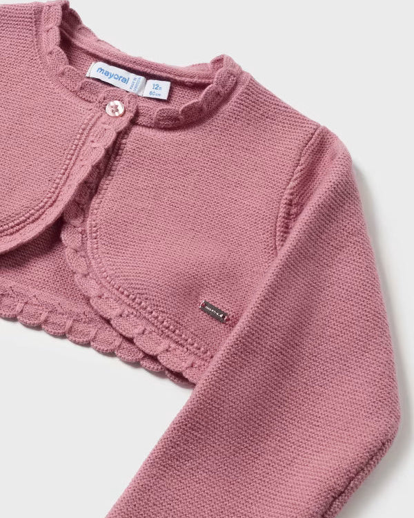 Cardigan coprispalle tricot neonata Mayoral rosa scuro - ErreGiModaBimbo