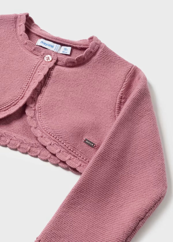 Cardigan coprispalle tricot neonata Mayoral rosa scuro - ErreGiModaBimbo