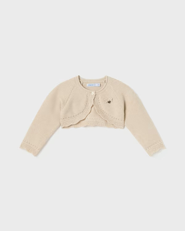 Cardigan coprispalle in maglia neonata Mayoral beige Mayoral Beige