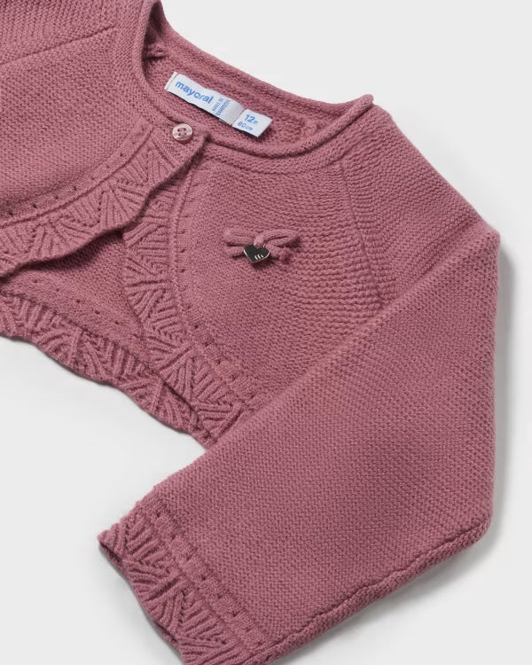 Cardigan coprispalle in maglia neonata Mayora rosa scuro Mayoral Rosa