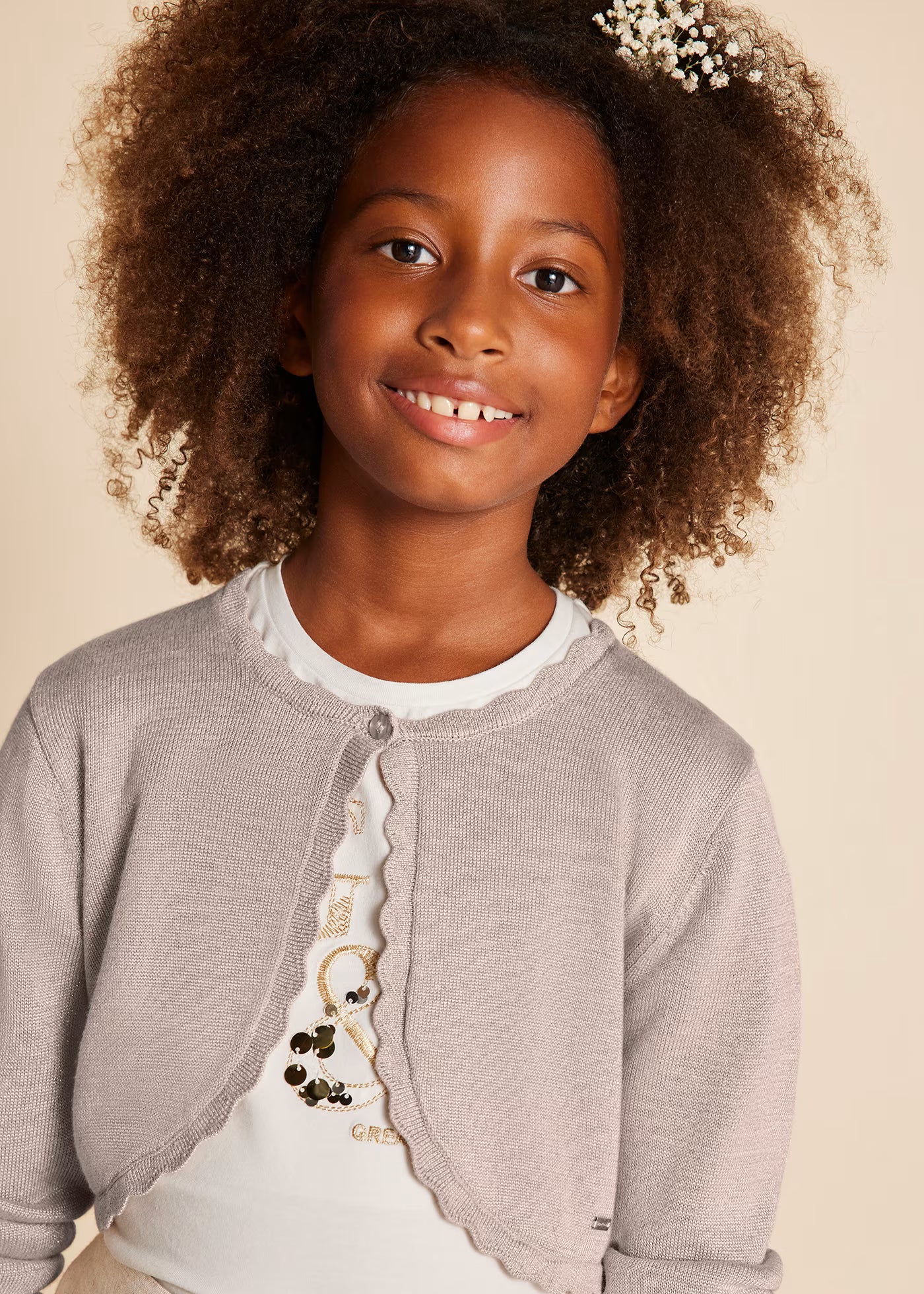 Cardigan in maglia basico ragazza Mayoral beige Mayoral 8 Anni 128cm