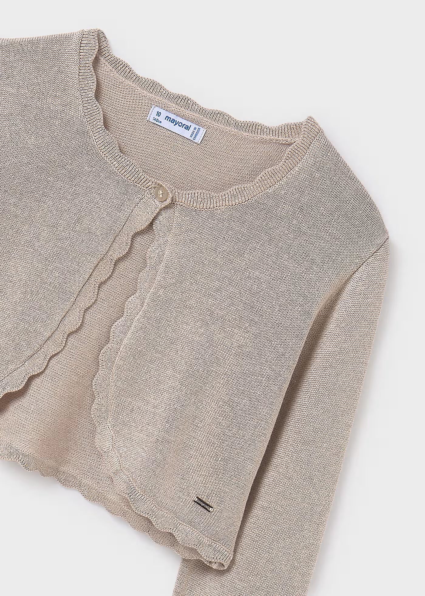 Cardigan in maglia basico ragazza Mayoral beige Mayoral 8 Anni 128cm