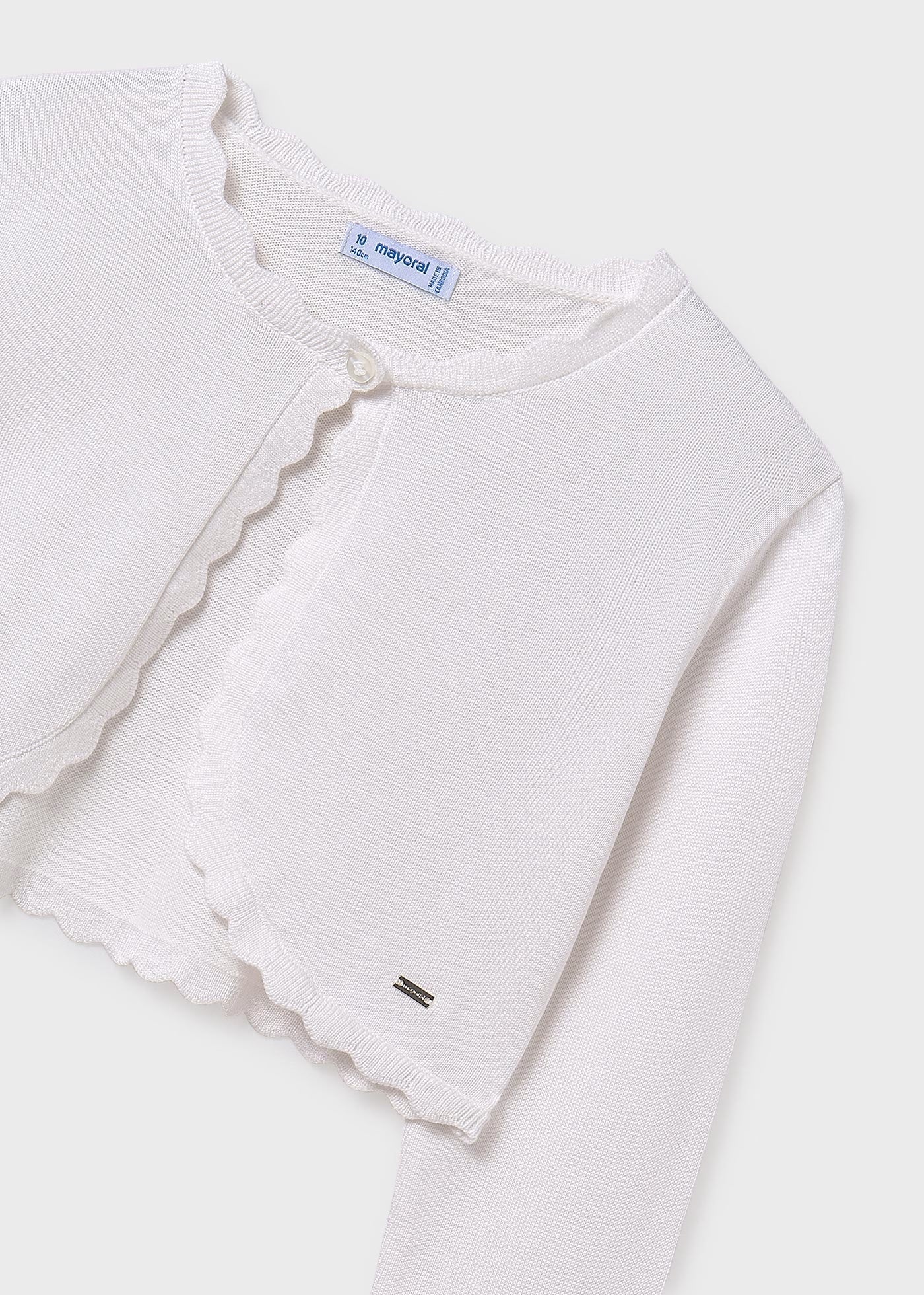 Cardigan in maglia basico ragazza Mayoral panna Mayoral Panna