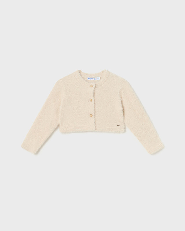 Cardigan in maglia effetto pellicciotto neonata Mayoral cecio Mayoral Cecio