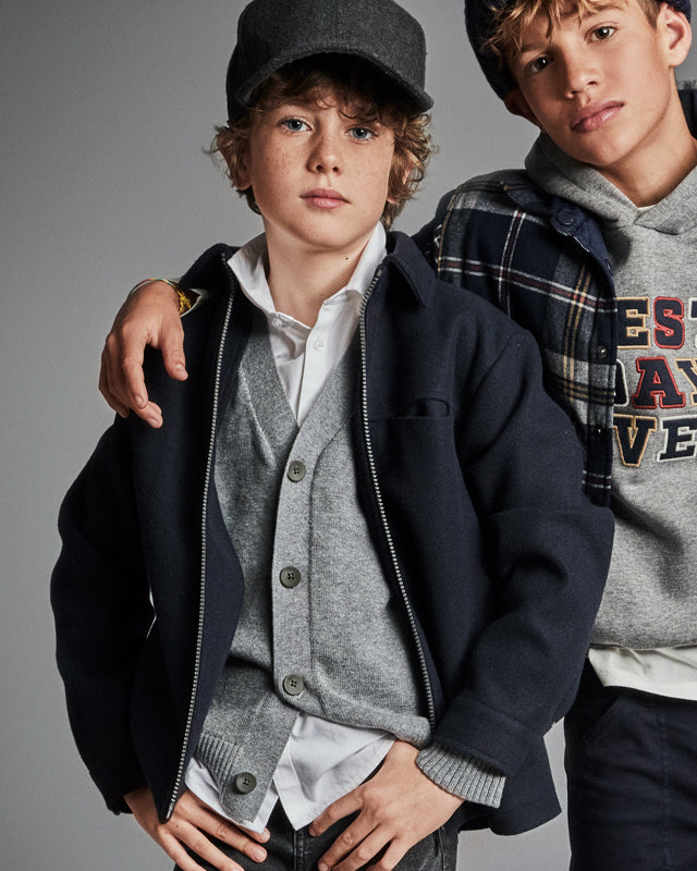 Cardigan in maglia ragazzo Mayoral grigio chiaro Mayoral Grigio