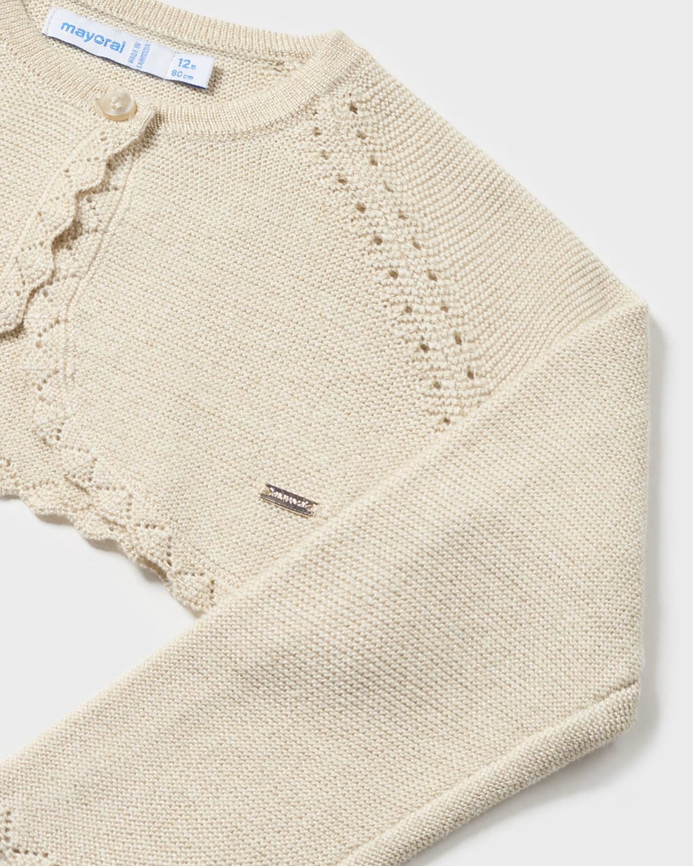 Cardigan LENZING™ ECOVERO™ viscosa neonata Mayoral champagne Mayoral 6 Mesi 68cm