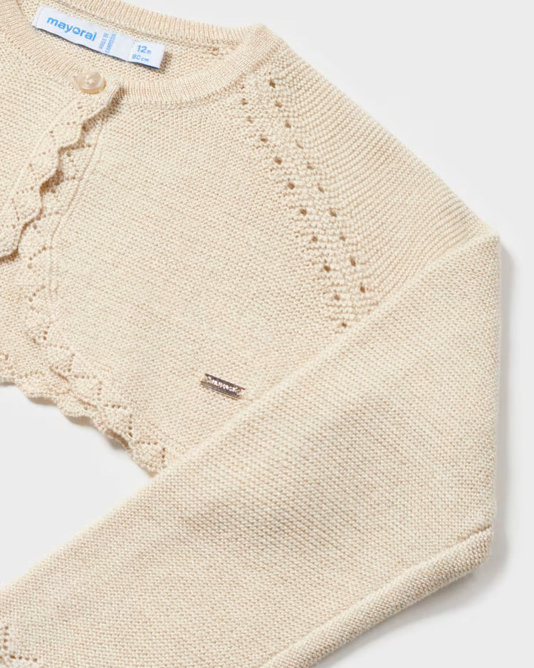 Cardigan LENZING™ ECOVERO™ viscosa neonata Mayoral Champagne Mayoral Champagne