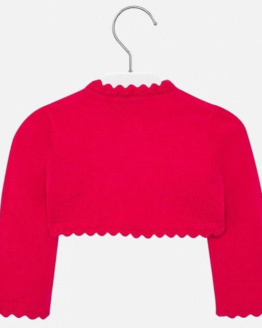 Cardigan neonata Mayoral Basica con merletto Fragola - ErreGiModaBimbo