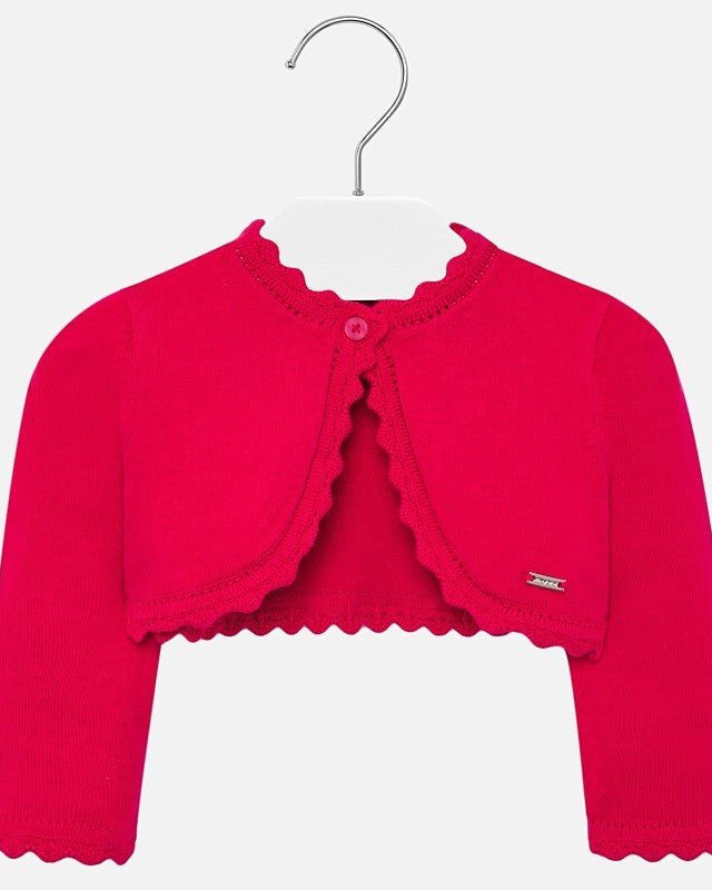 Cardigan neonata Mayoral Basica con merletto Fragola - ErreGiModaBimbo