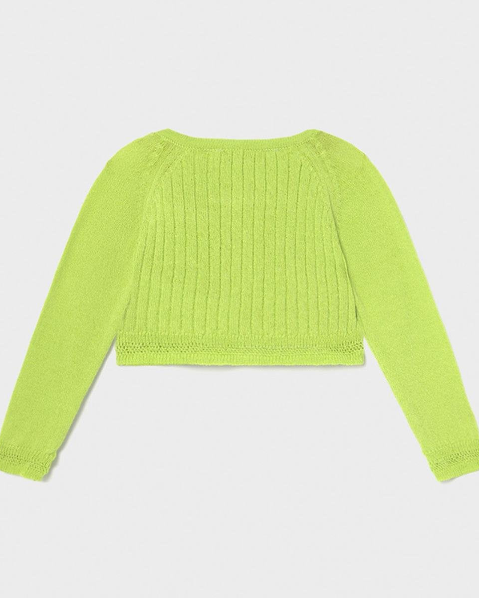 Cardigan neonata Mayoral verde pistacchio in tricot - ErreGiModaBimbo
